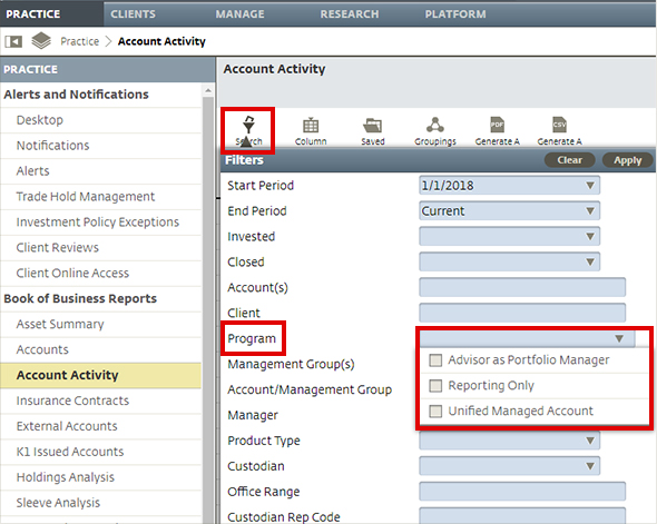 Account Activity