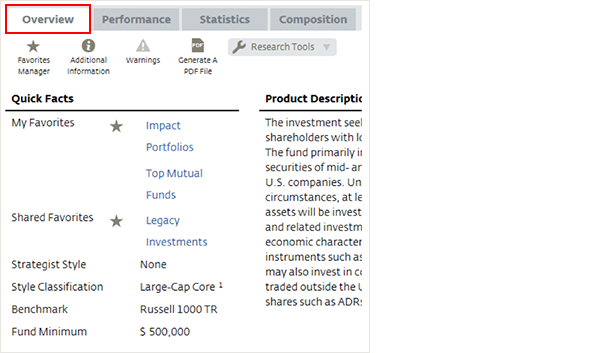 Overview Quick Facts