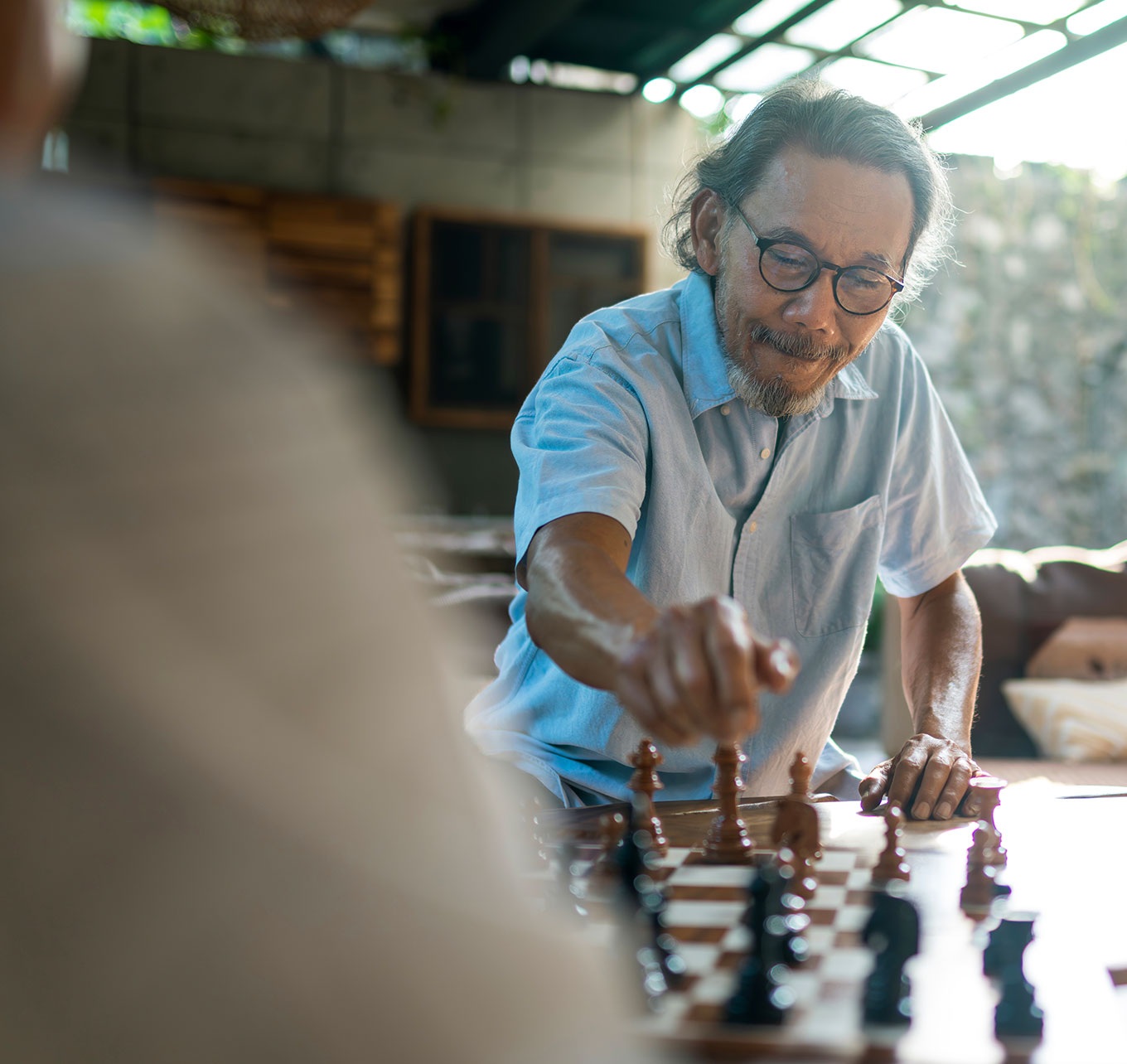 Enjoying retirement playing chess